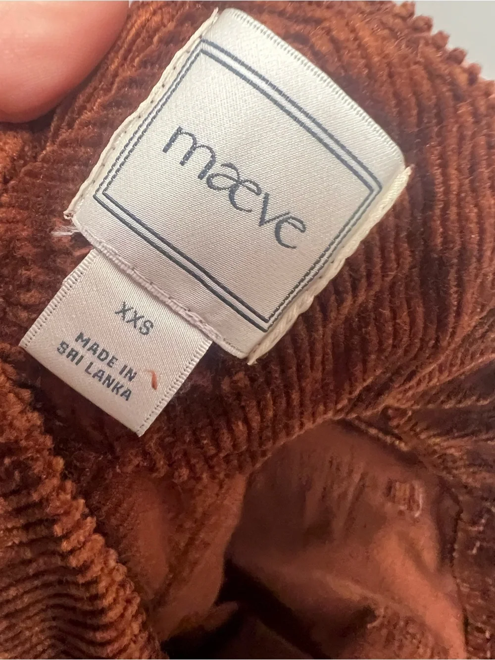 Anthropologie Maeve Colette Corduroy Brown Maxi Skirt XXS